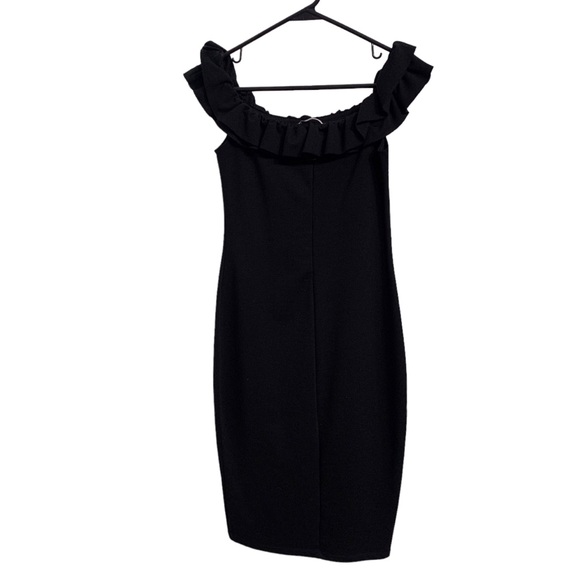 ZARA TRAFALUC OFF THE SHOULDER BODYCON MIDI DRESS - Picture 12 of 14